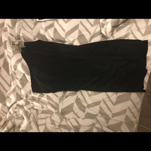 One shoulder tight black dress